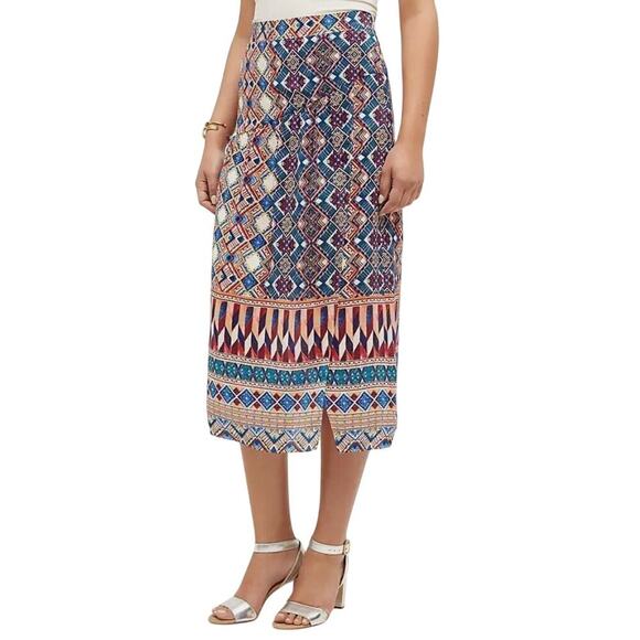 Women's Size 6 HD in Paris Olympia Silk Boho Festival Skirt $158 Anthropogie - Picture 1 of 7